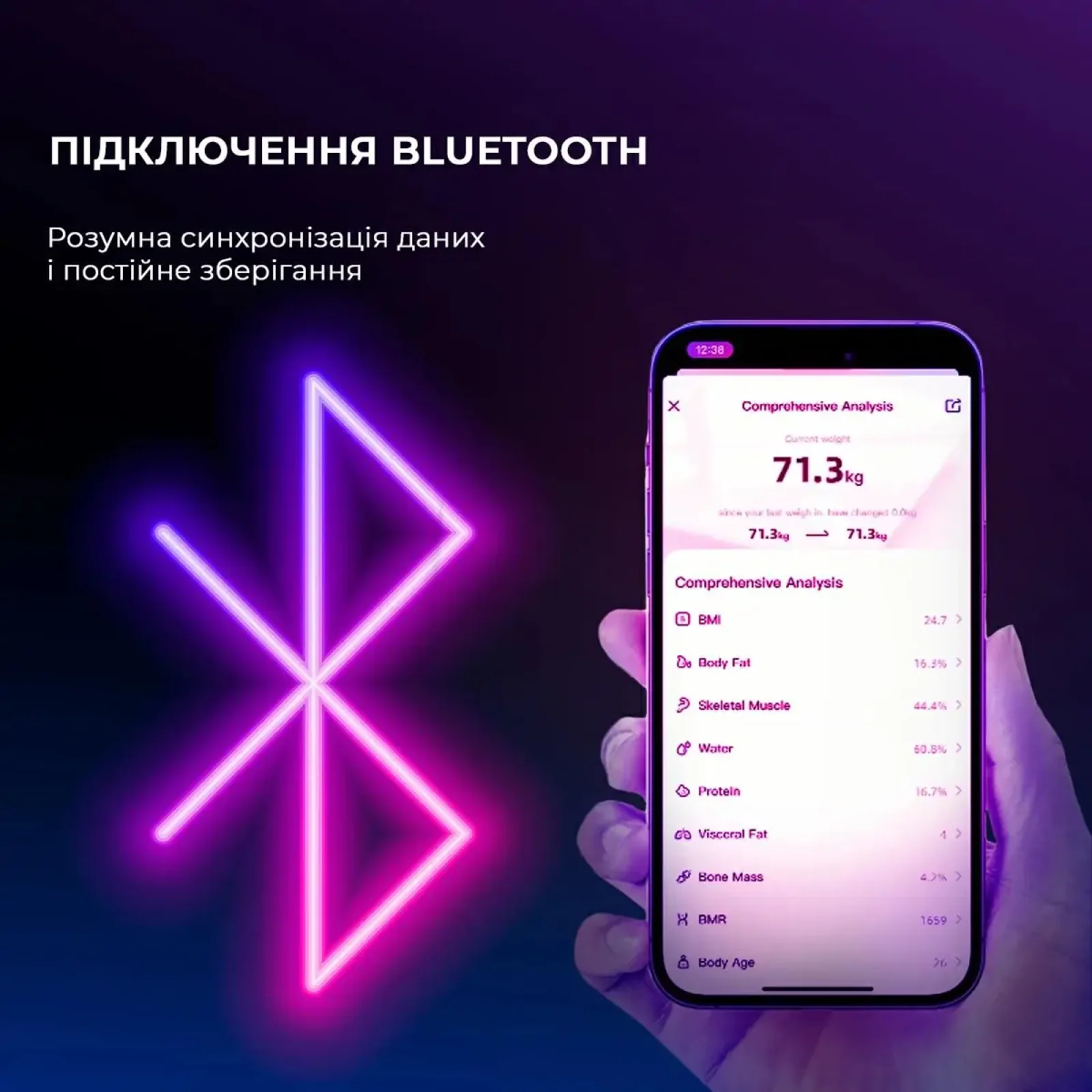 Розумні ваги Yunmai PRO Smart Scale Black (M1806CH-BK) UA