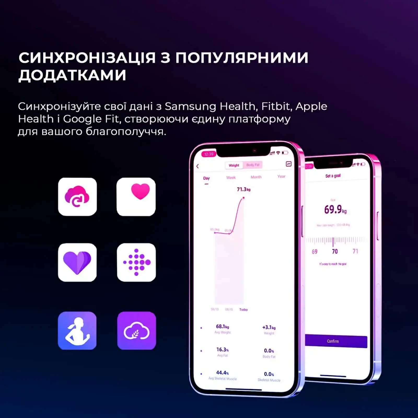 Розумні ваги YUNMAI X Smart Scale (YMBS-M268) UA
