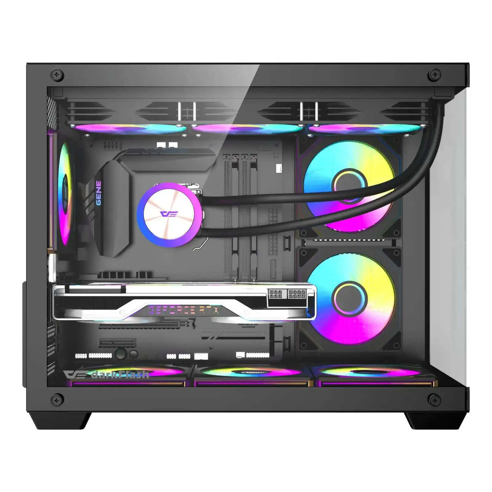 Корпус для комп'ютера DARK FLASH B275 PRO mATX без блока живлення, чорний (B275 PRO BLACK) UA