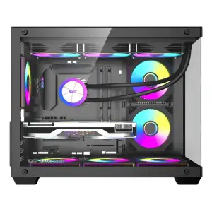 Корпус для комп'ютера DARK FLASH B275 PRO mATX без блока живлення, чорний (B275 PRO BLACK) UA