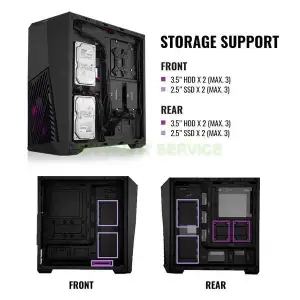 Корпус ATX W/O PSU K501L-KGNN-SR1 COOLER MASTER UA
