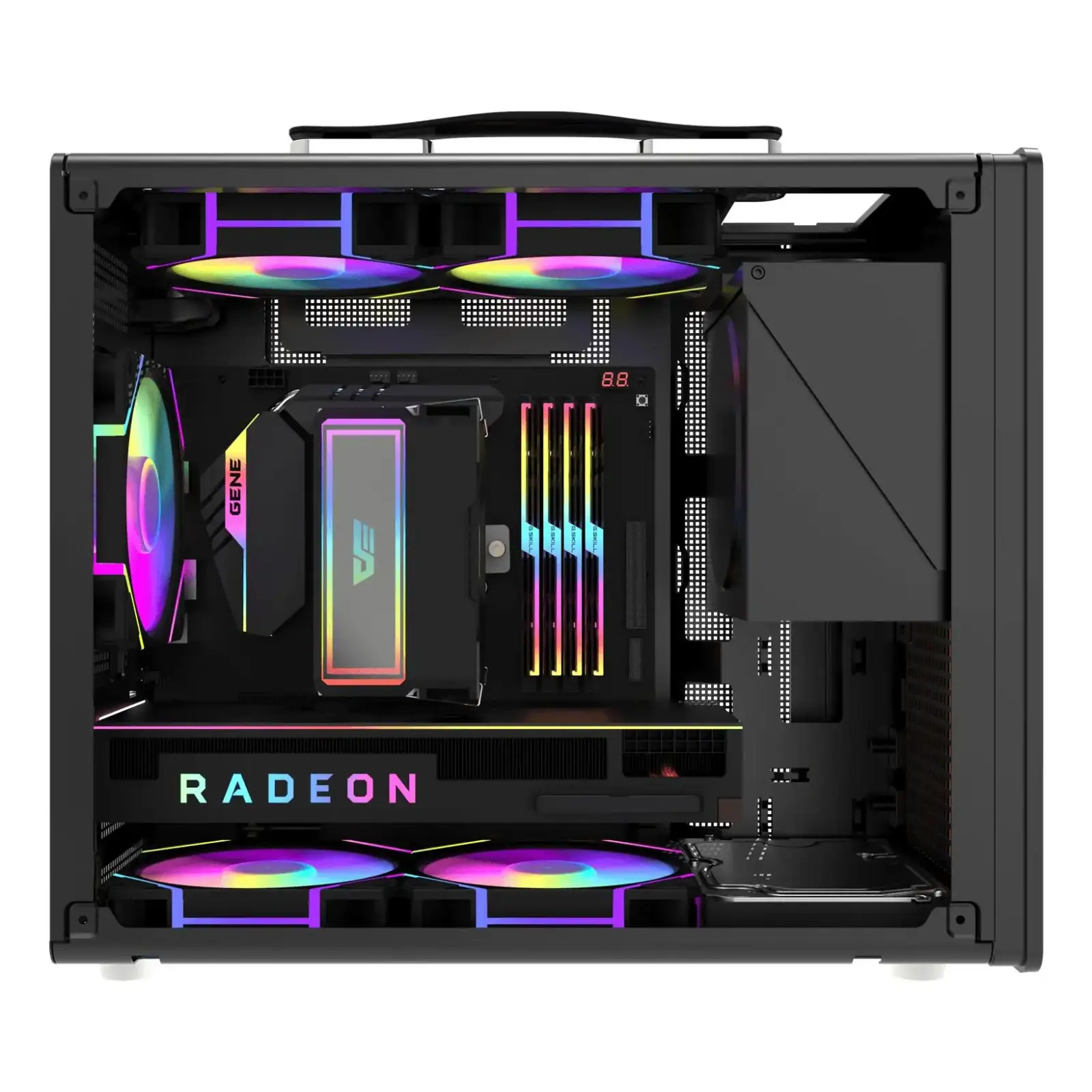 Корпус для комп'ютера DARK FLASH WD200 mATX без блока живлення, чорний (WD200 BLACK) UA