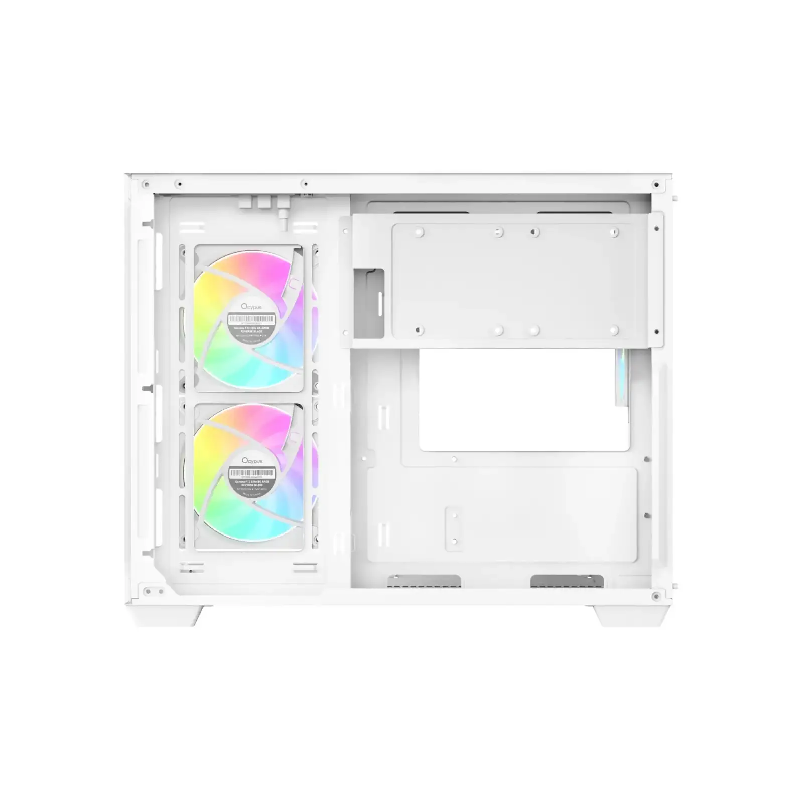 Корпус для комп'ютера MATX W/O PSU GAMMA C54 ARGB білий (GAMMA-C54-WHD300XX-GL) OCYPUS UA