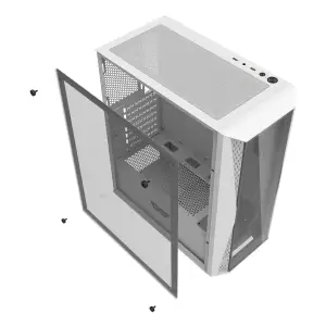 Корпус для комп'ютера DARK FLASH DK352 PLUS ATX без блока живлення, білий (DK352 PLUS WHITE) UA