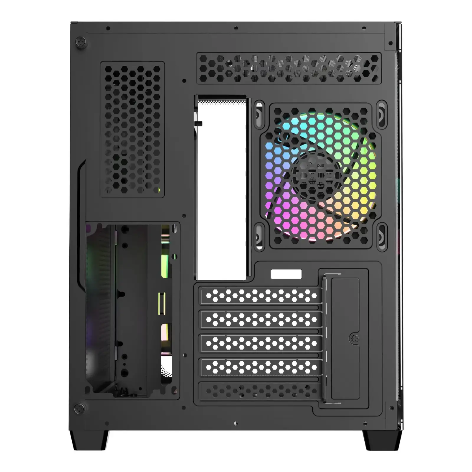 Корпус для комп'ютера IOTA C50 BK CURVE ARGB DIGITAL (IOTA-C50-BKD300CD-GL) OCYPUS UA