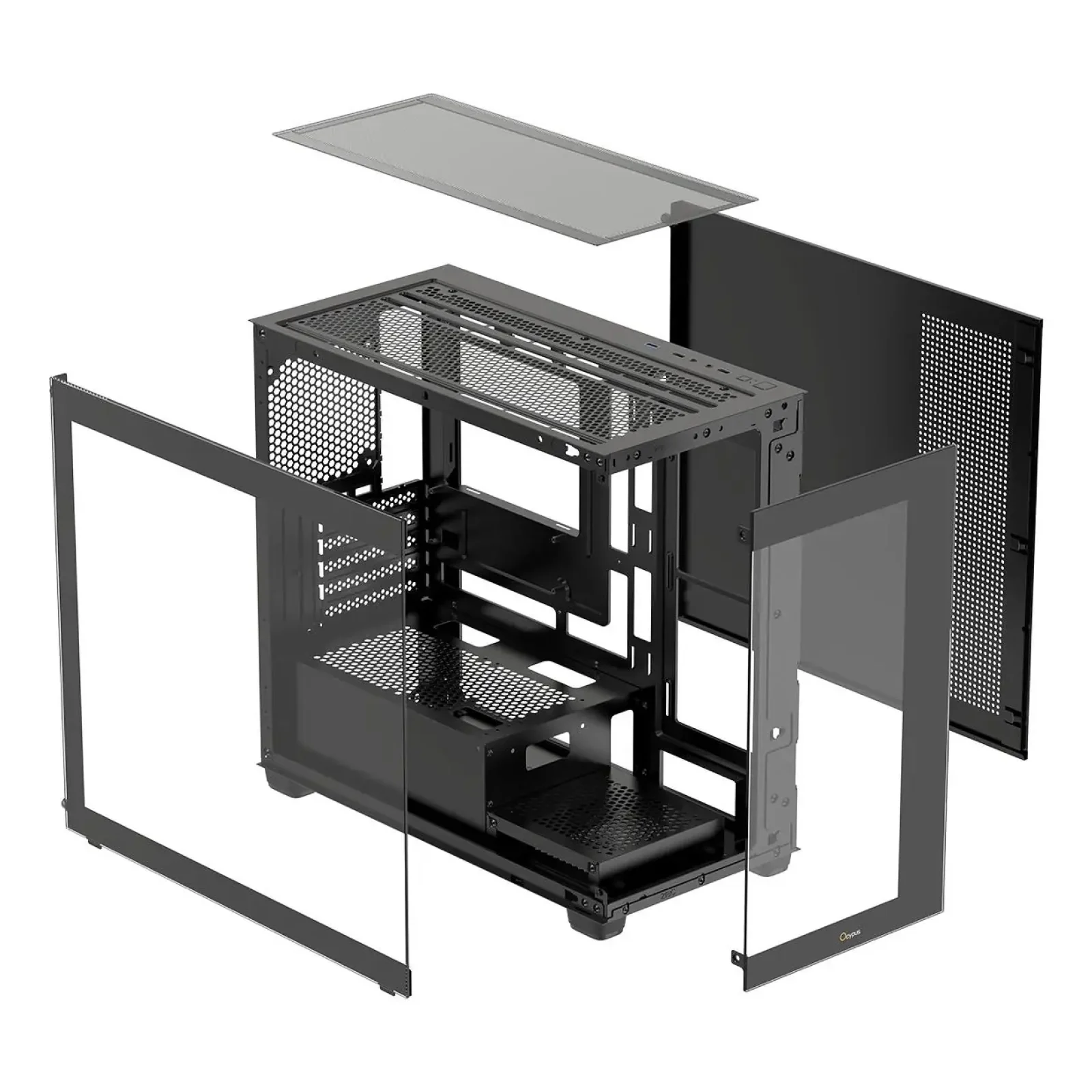 Корпус для комп'ютера MATX W/O PSU GAMMA C52 BK (GAMMA-C52-BKD000XX-GL) OCYPUS UA