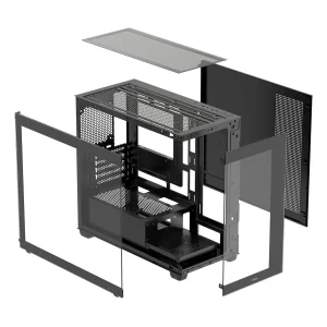 Корпус для комп'ютера MATX W/O PSU GAMMA C52 BK (GAMMA-C52-BKD000XX-GL) OCYPUS UA