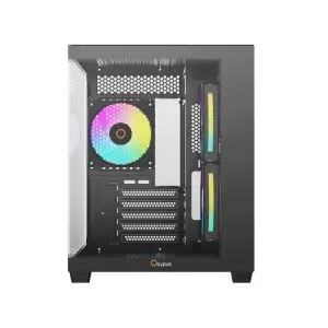Корпус для комп'ютера MATX W/O PSU GAMMA C54 ARGB чорний (GAMMA-C54-BKD300XX-GL) OCYPUS UA