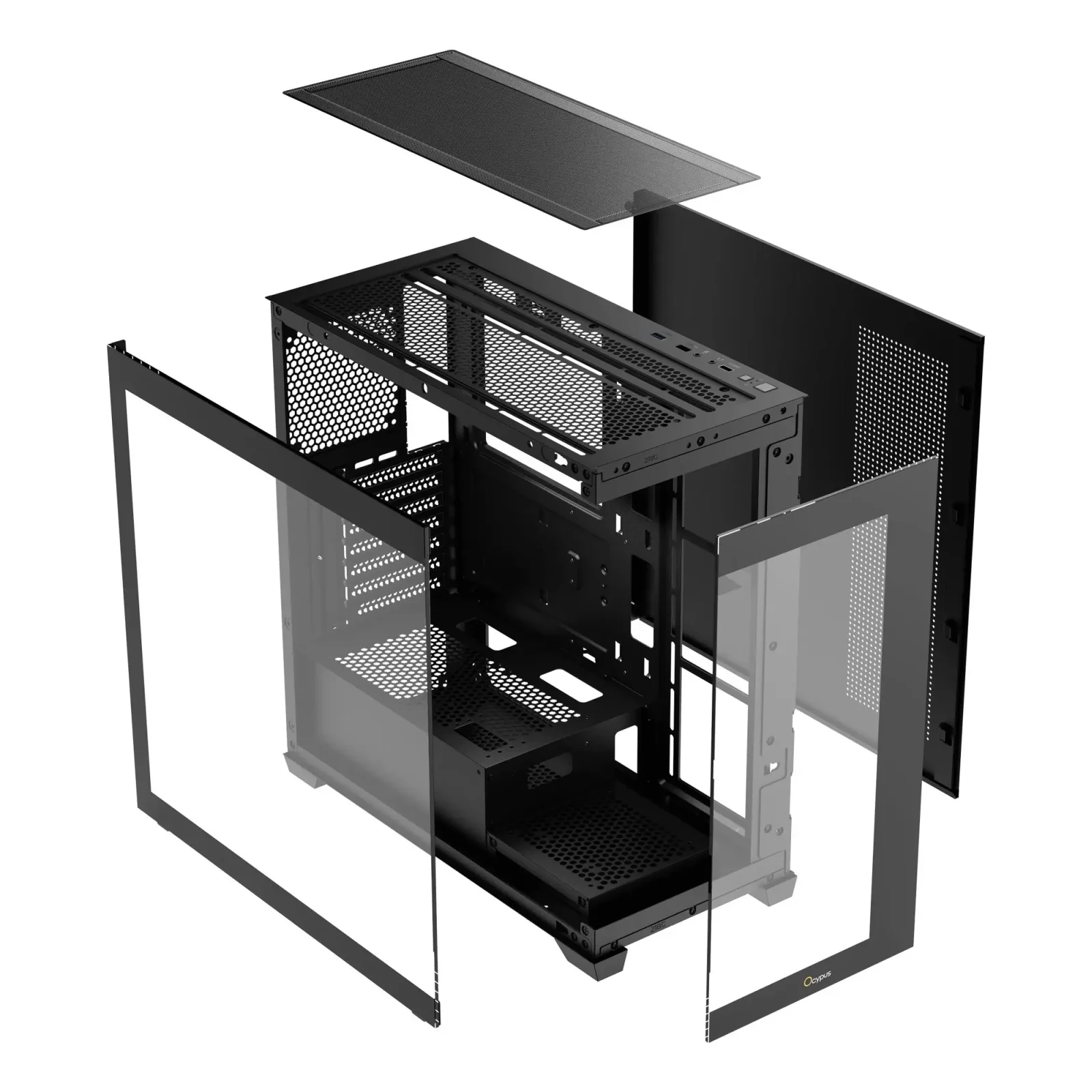 Корпус для комп'ютера ATX W/O PSU GAMMA C72 BK ARGB (GAMMA-C72-BKD400XX-GL) OCYPUS UA