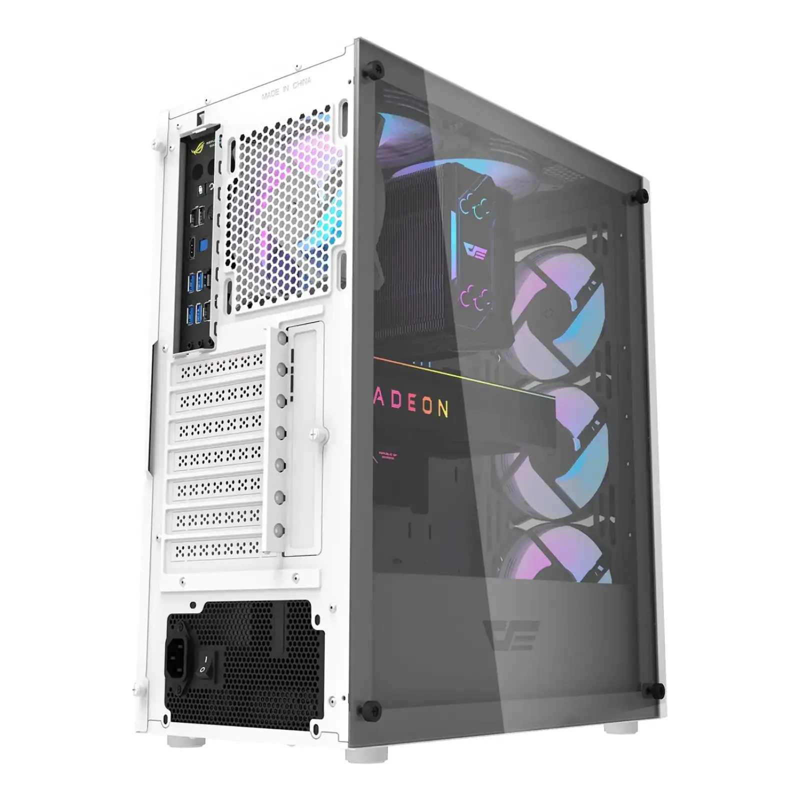 Корпус для комп'ютера DARK FLASH DK352 PLUS ATX без блока живлення, білий (DK352 PLUS WHITE) UA