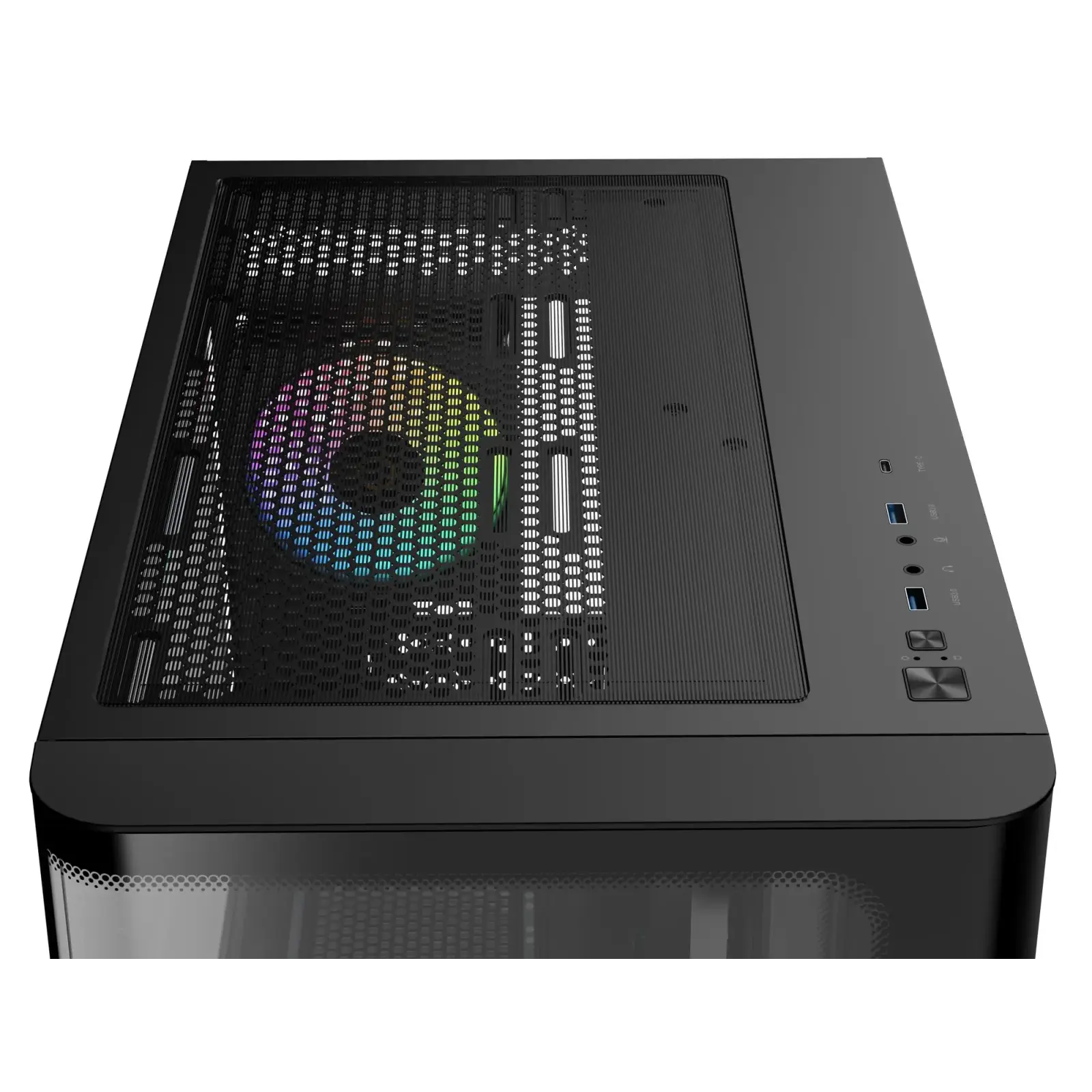 Корпус для комп'ютера IOTA C50 BK CURVE ARGB DIGITAL (IOTA-C50-BKD300CD-GL) OCYPUS UA