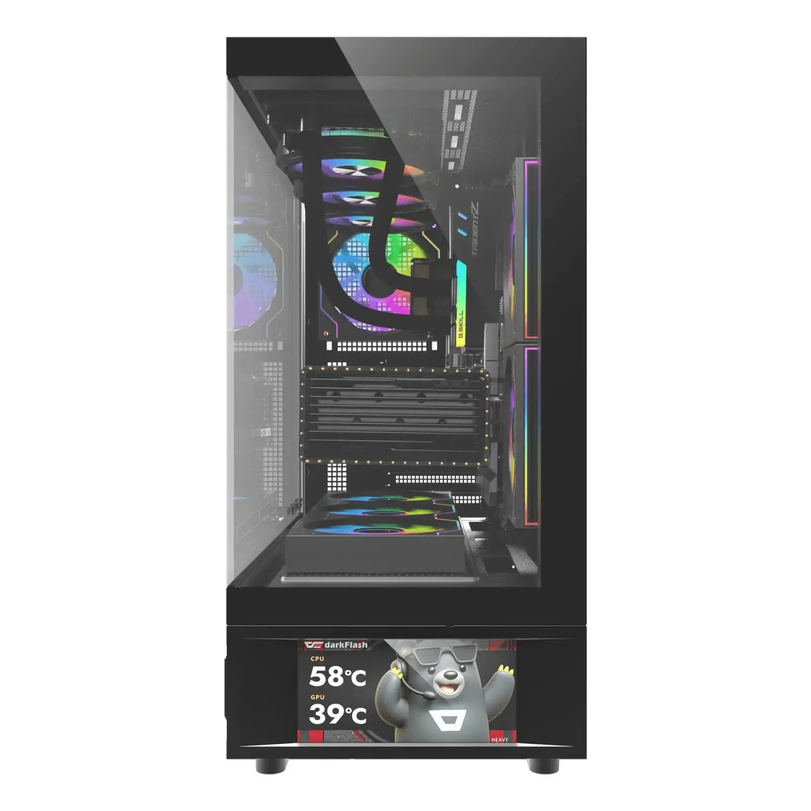 Корпус для комп'ютера DARK FLASH DS950V ATX без блока живлення, чорний (DS950V BLACK) UA