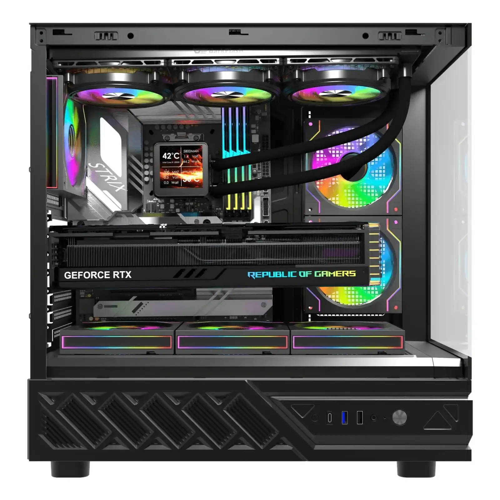 Корпус для комп'ютера DARK FLASH DS950V ATX без блока живлення, чорний (DS950V BLACK) UA