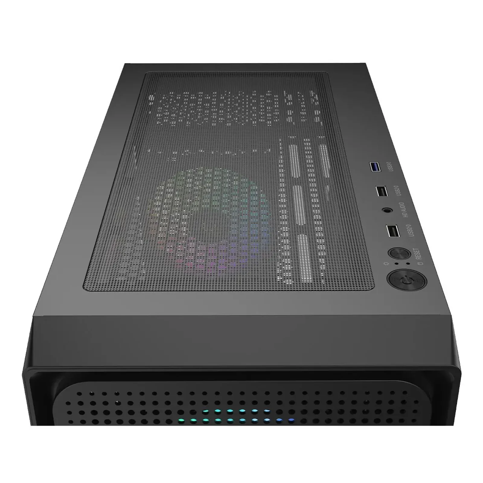 Корпус для комп'ютера MATX W/O PSU GAMMA C50 BK ARGB (GAMMA-C50-BKG400XX-GL) OCYPUS UA