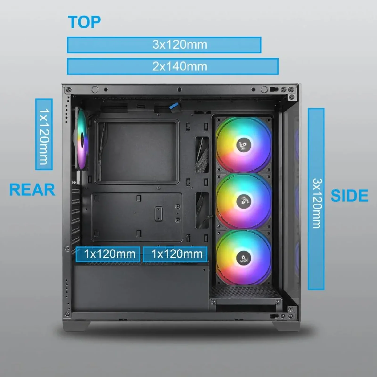 Корпус ATX W/O PSU NEPTUN 491 CSAZ-491 AZZA UA