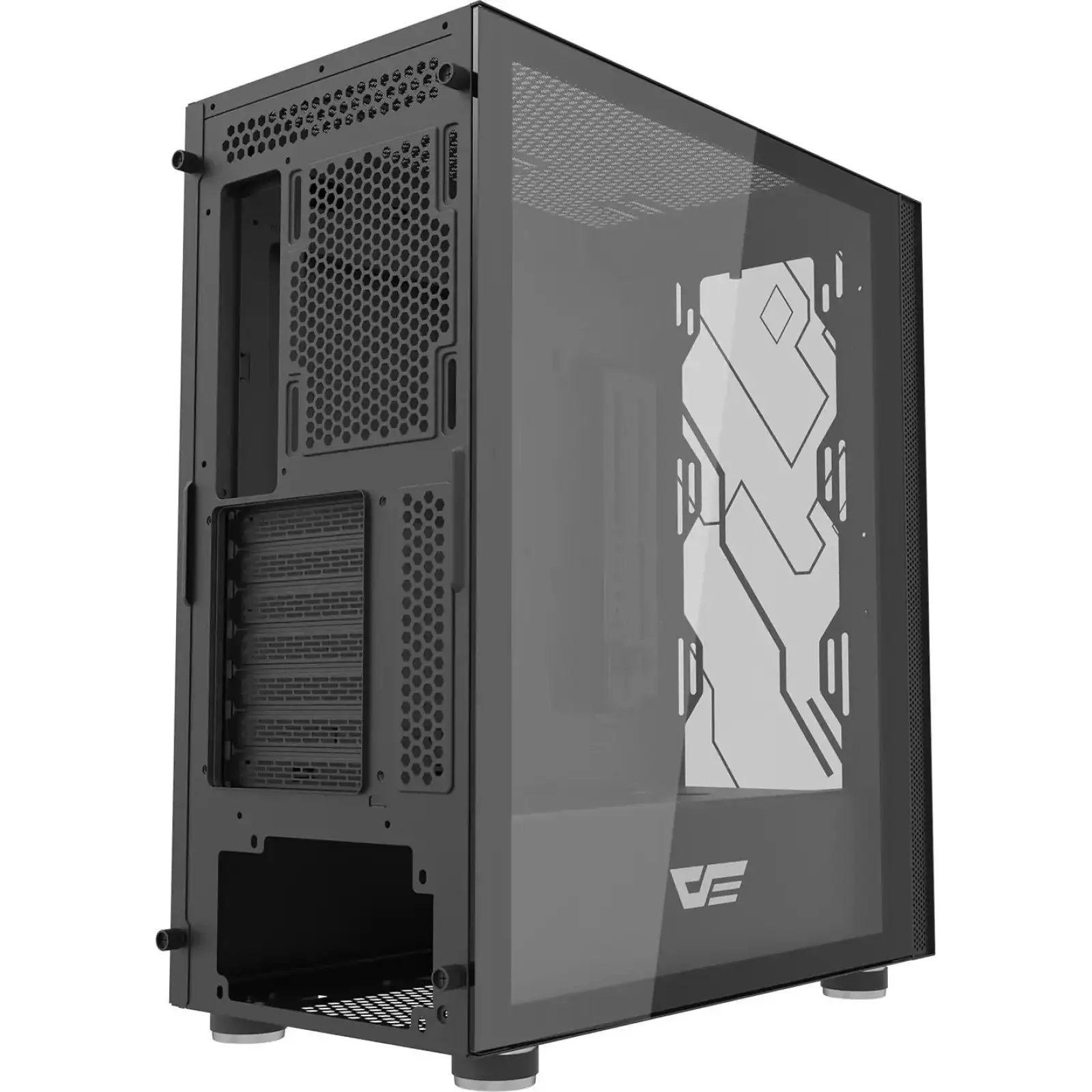 Корпус для комп'ютера DARK FLASH Dk210 ATX без блока живлення, чорний (DK210 BLACK) UA