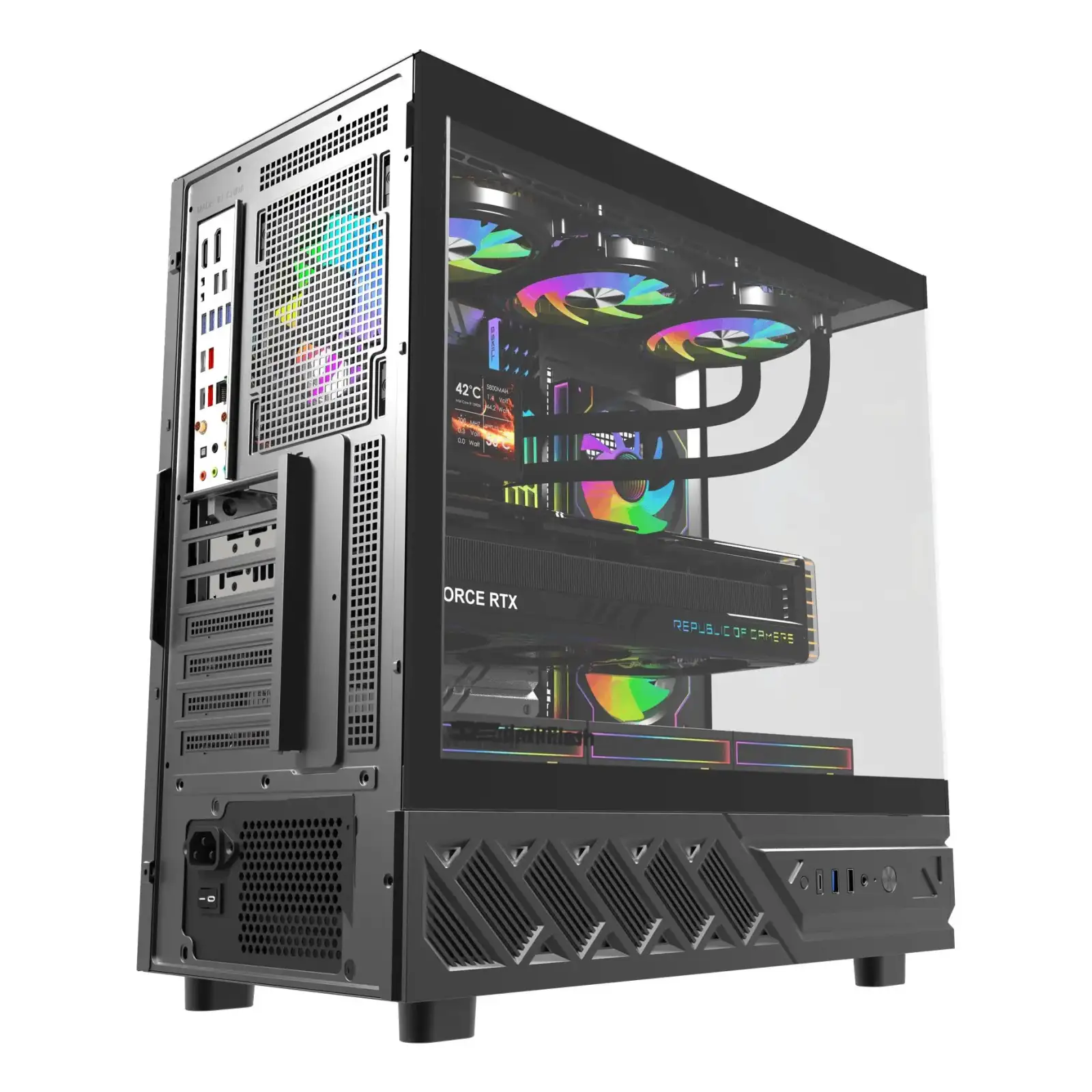 Корпус для комп'ютера DARK FLASH DS950V ATX без блока живлення, чорний (DS950V BLACK) UA