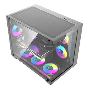 Корпус для комп'ютера DARK FLASH B275 PRO mATX без блока живлення, чорний (B275 PRO BLACK) UA