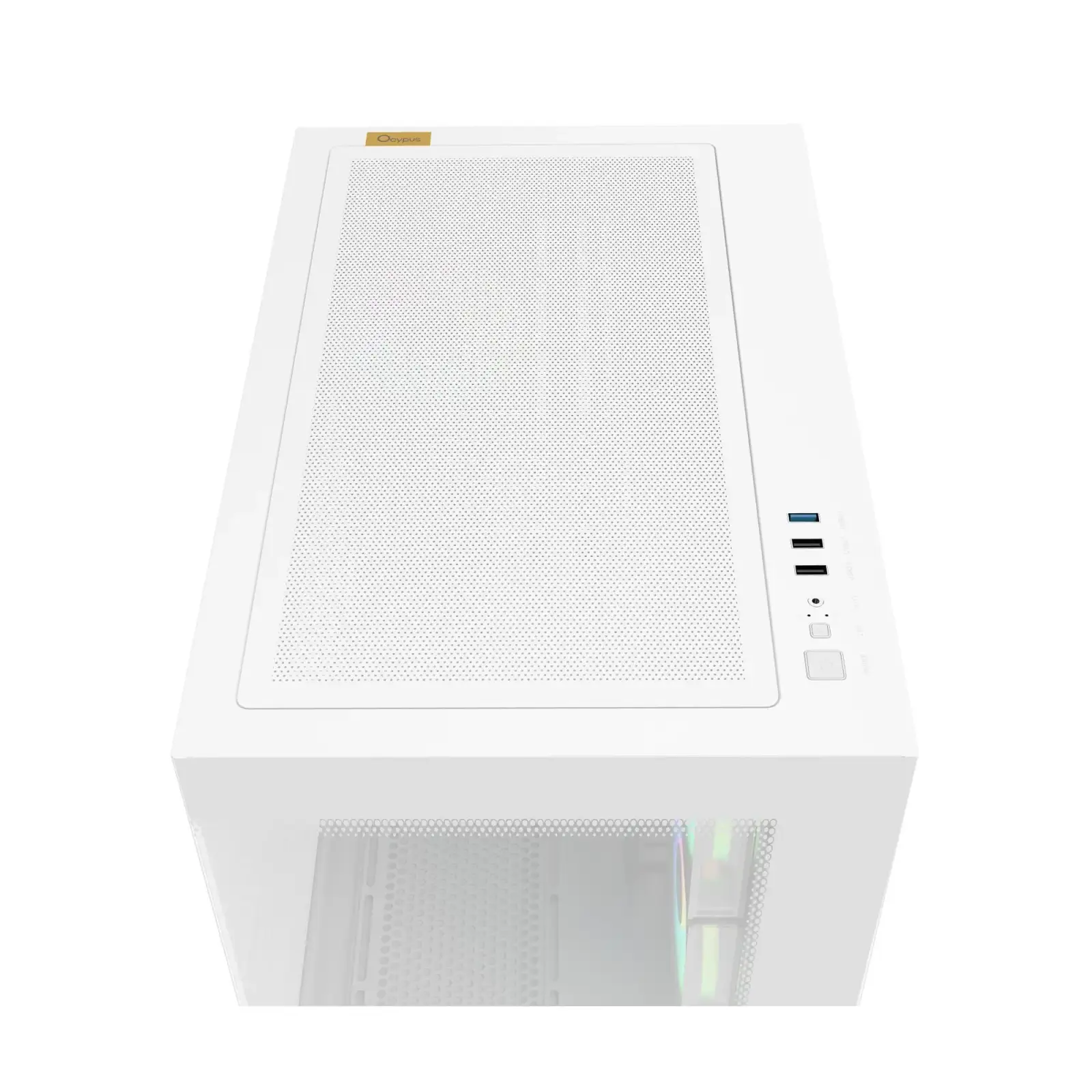 Корпус для комп'ютера MATX W/O PSU GAMMA C54 ARGB білий (GAMMA-C54-WHD300XX-GL) OCYPUS UA