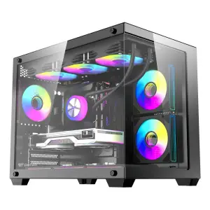 Корпус для комп'ютера DARK FLASH B275 PRO mATX без блока живлення, чорний (B275 PRO BLACK) UA
