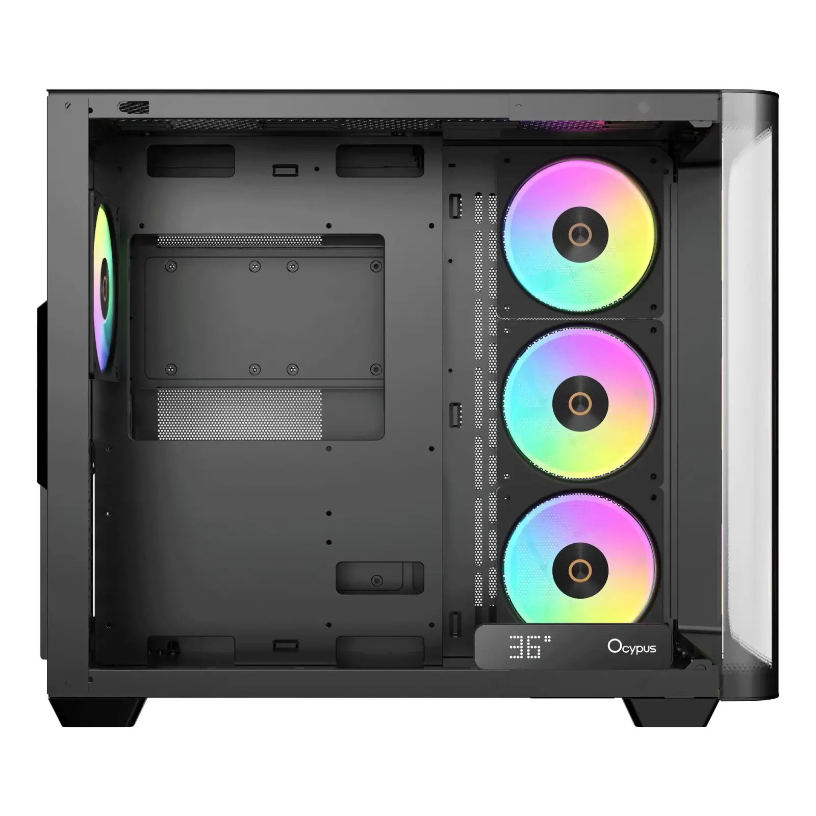 Корпус для комп'ютера IOTA C70 BK CURVE ARGB DIGITAL (IOTA-C70-BKD400CD-GL) OCYPUS UA