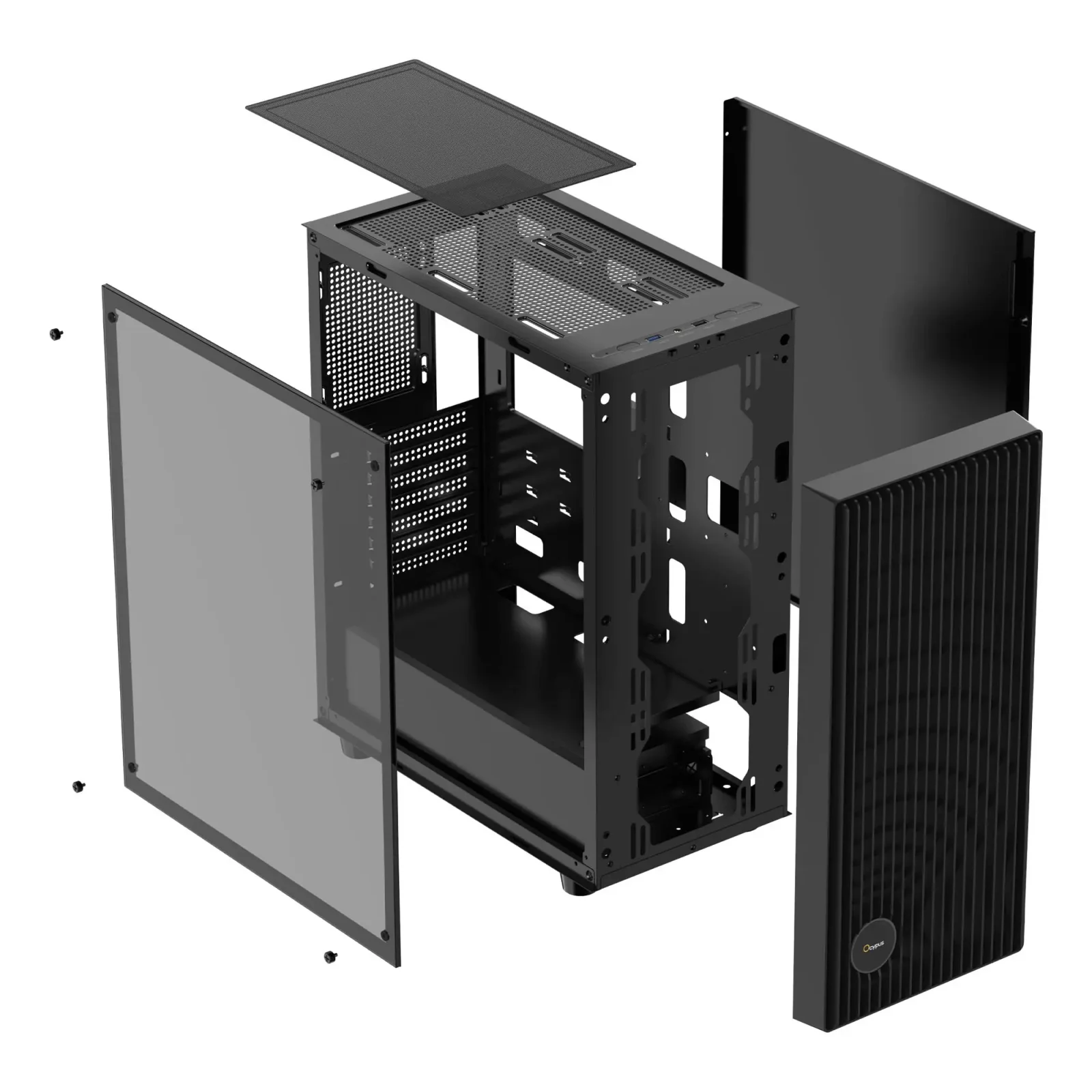 Корпус для комп'ютера ATX W/O PSU GAMMA C70 BK (GAMMA-C70-BKG000XX-GL) OCYPUS UA