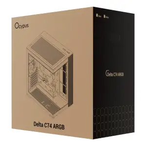 Корпус для комп'ютера ATX W/O PSU DELTA C74 ARGB чорний (DELTA-C74-BKD200XX-GL) OCYPUS UA