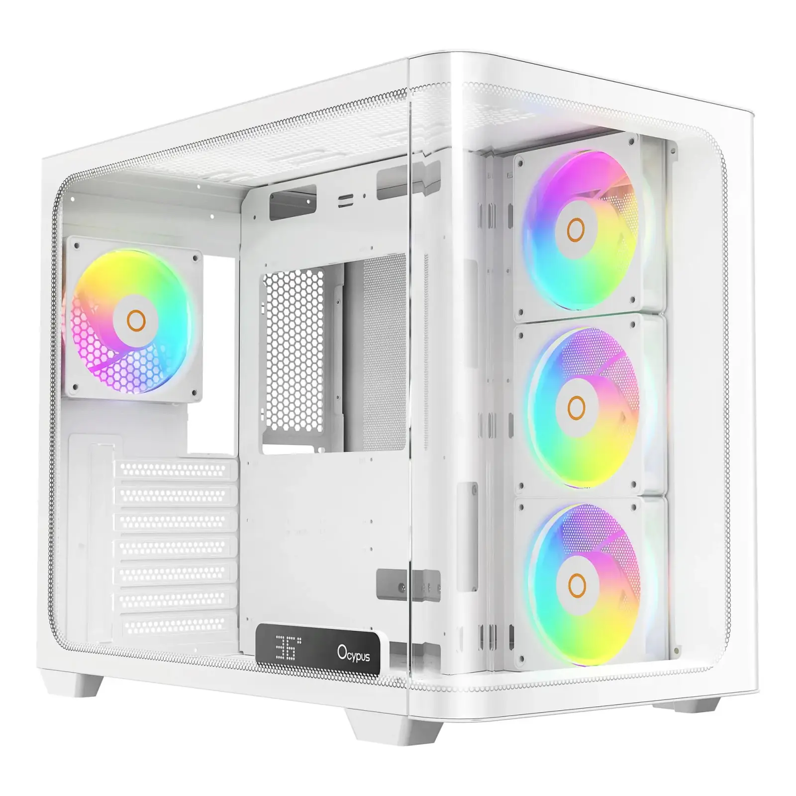 Корпус для комп'ютера IOTA C70 WH CURVE ARGB DIGITAL (IOTA-C70-WHD400CD-GL) OCYPUS UA