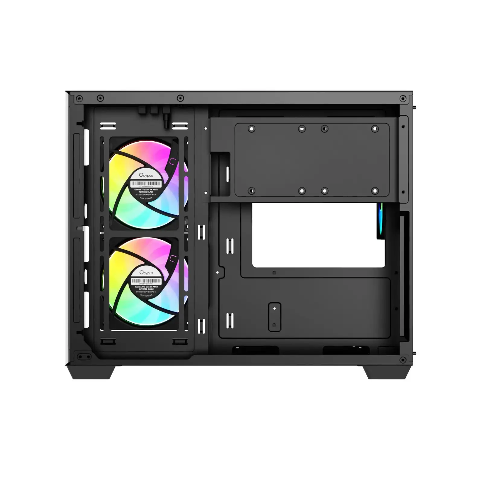 Корпус для комп'ютера MATX W/O PSU GAMMA C54 ARGB чорний (GAMMA-C54-BKD300XX-GL) OCYPUS UA