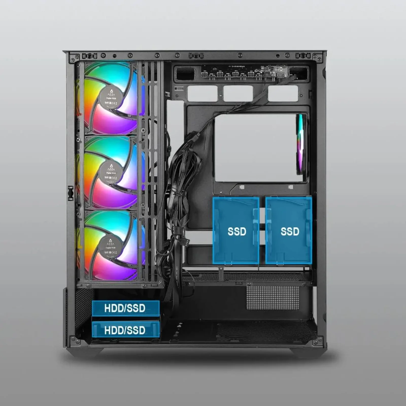 Корпус ATX W/O PSU TIARA 501B CSAZ-501B AZZA UA