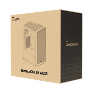 Корпус для комп'ютера ATX W/O PSU GAMMA C60 BK ARGB (GAMMA-C60-BKG400XX-GL) OCYPUS UA