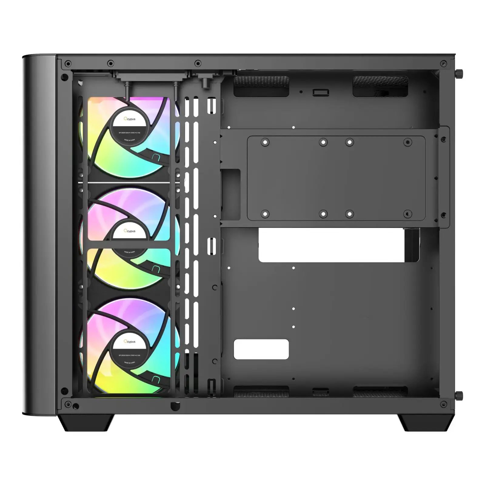 Корпус для комп'ютера IOTA C70 BK CURVE ARGB DIGITAL (IOTA-C70-BKD400CD-GL) OCYPUS UA