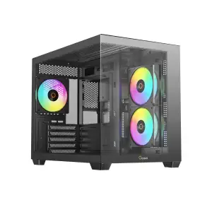 Корпус для комп'ютера MATX W/O PSU GAMMA C54 ARGB чорний (GAMMA-C54-BKD300XX-GL) OCYPUS UA