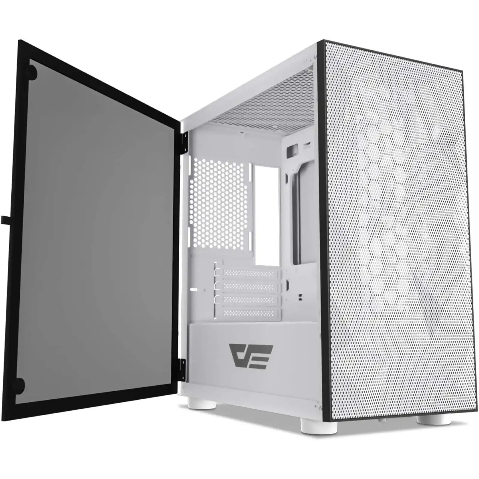 Корпус для комп'ютера DARK FLASH DLM21 MESH mATX без блока живлення, білий (DLM21 MESH WHITE) UA