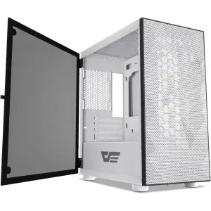 Корпус для комп'ютера DARK FLASH DLM21 MESH mATX без блока живлення, білий (DLM21 MESH WHITE) UA
