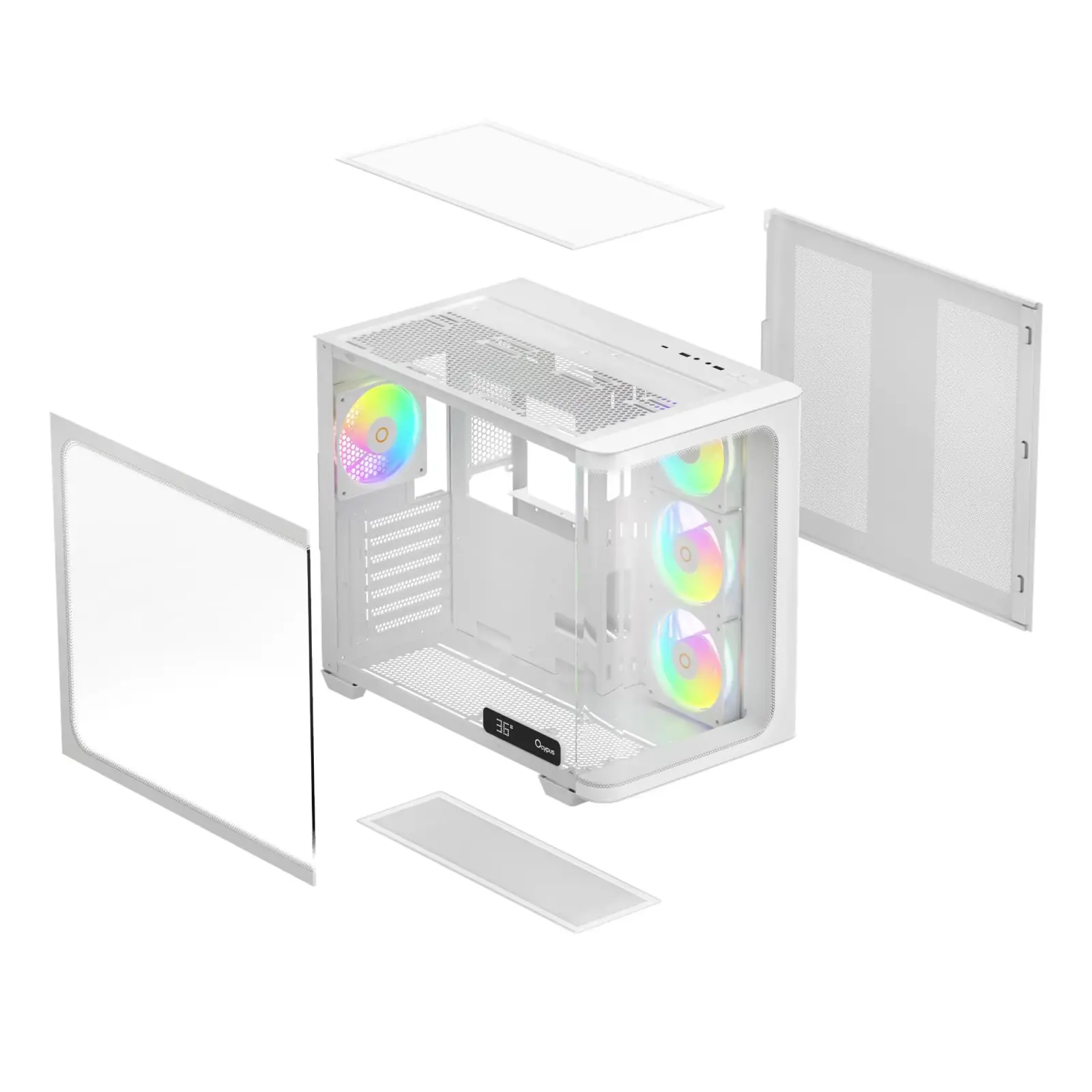 Корпус для комп'ютера IOTA C70 WH CURVE ARGB DIGITAL (IOTA-C70-WHD400CD-GL) OCYPUS UA