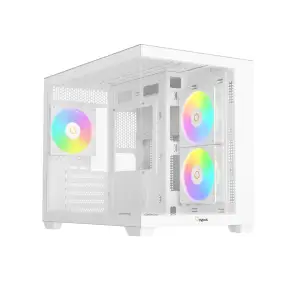 Корпус для комп'ютера MATX W/O PSU GAMMA C54 ARGB білий (GAMMA-C54-WHD300XX-GL) OCYPUS UA