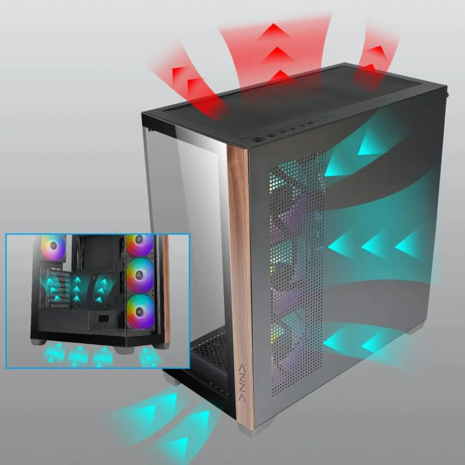 Корпус ATX W/O PSU NEPTUN 491 CSAZ-491 AZZA UA