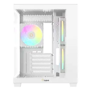 Корпус для комп'ютера MATX W/O PSU GAMMA C54 ARGB білий (GAMMA-C54-WHD300XX-GL) OCYPUS UA
