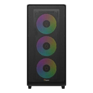 Корпус для комп'ютера ATX W/O PSU GAMMA C60 BK ARGB (GAMMA-C60-BKG400XX-GL) OCYPUS UA