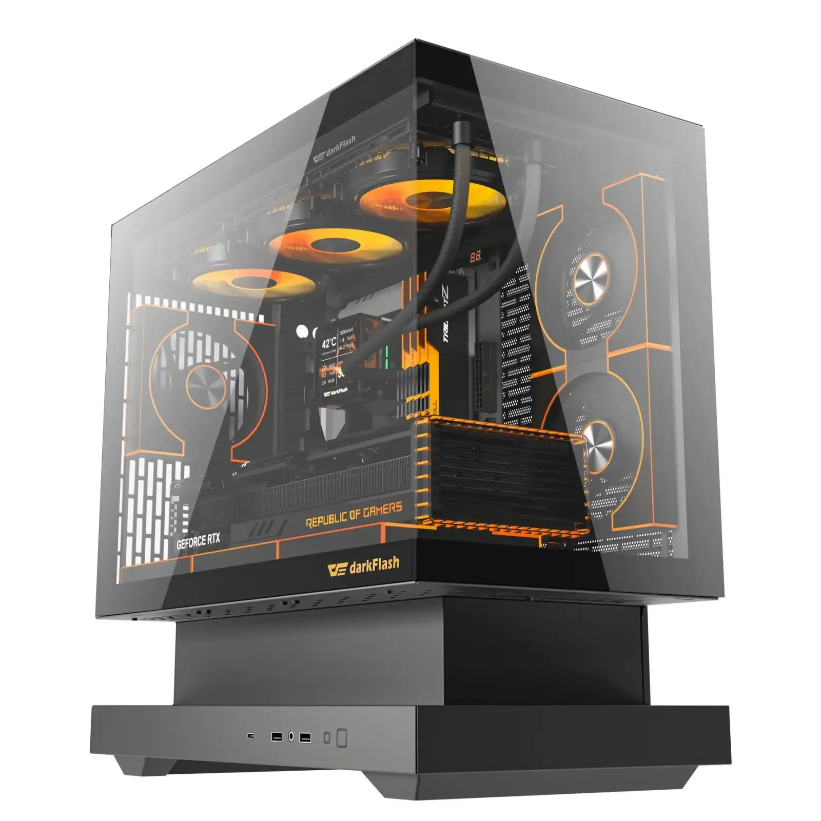 Корпус для комп'ютера MATX W/O PSU F1 BLACK DARK FLASH UA