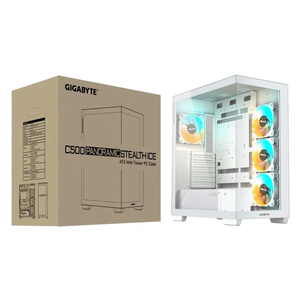 Корпус ATX W/O PSU GB-C500PI ST WHITE GIGABYTE UA