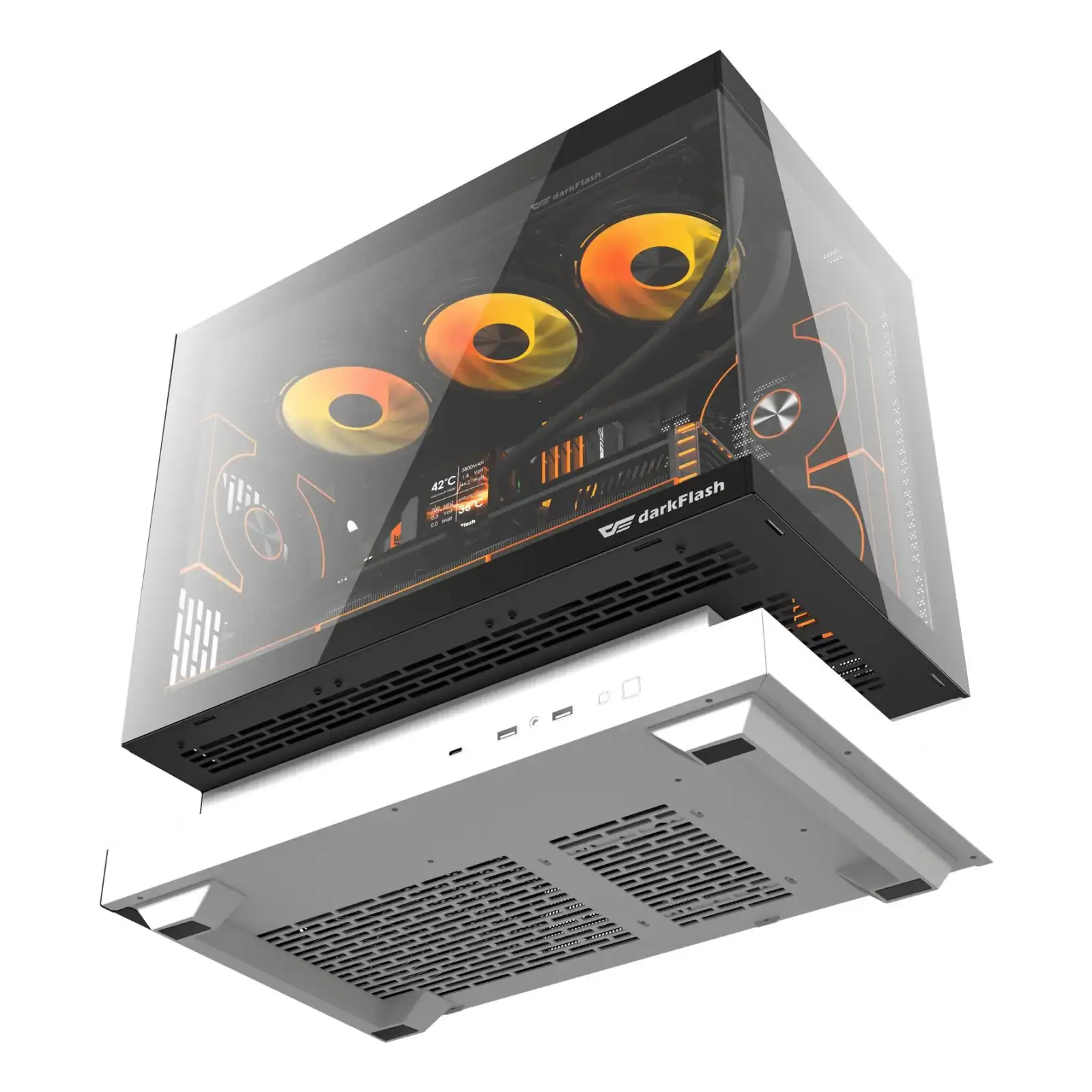 Корпус для комп'ютера DARK FLASH F1 mATX без блока живлення, білий (F1 WHITE) UA