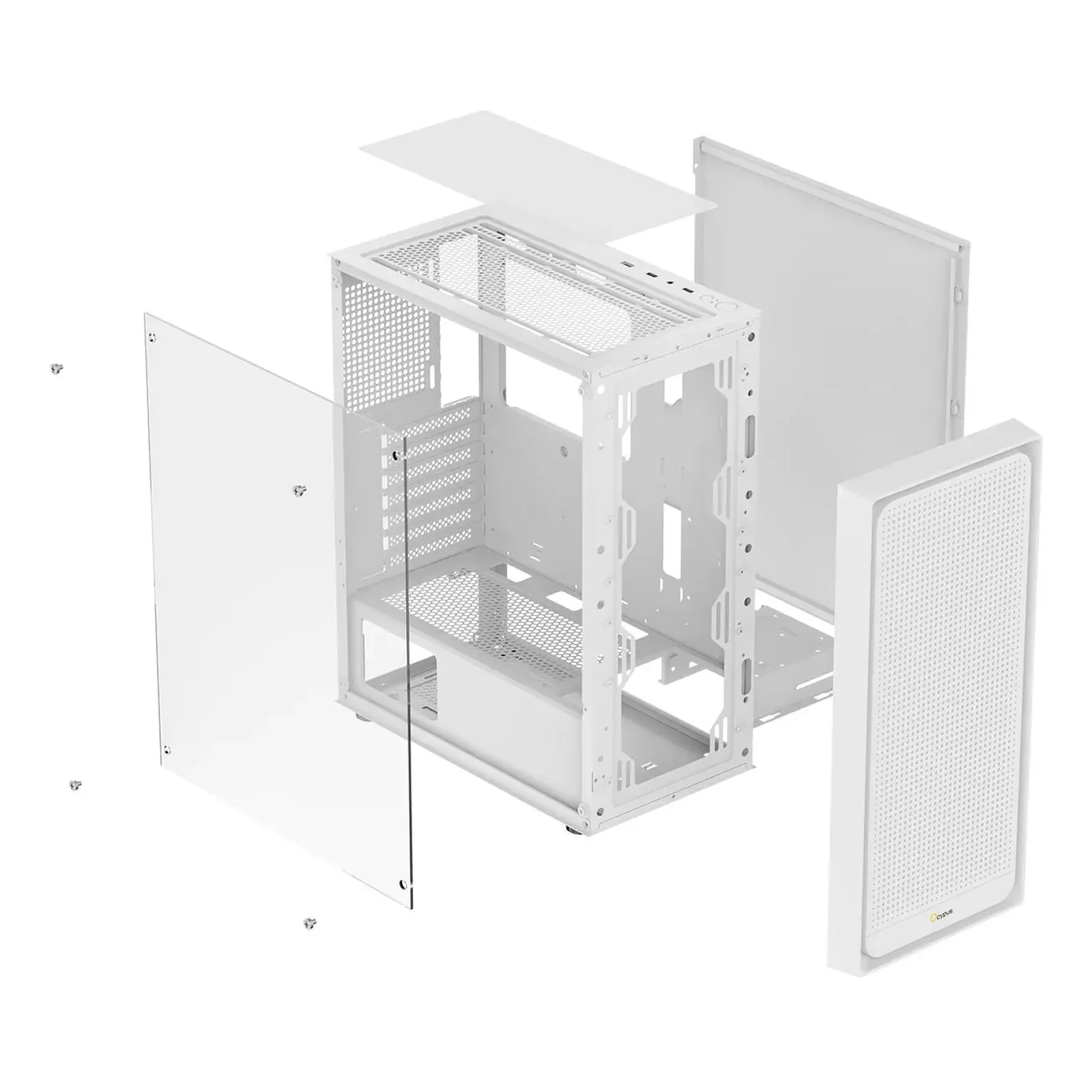 Корпус для комп'ютера MATX W/O PSU GAMMA C50 WH (GAMMA-C50-WHG000XX-GL) OCYPUS UA