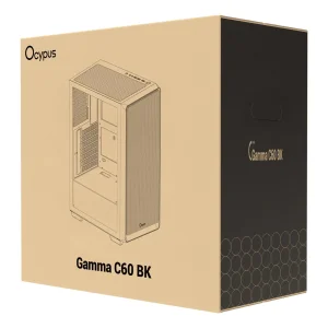 Корпус для комп'ютера ATX W/O PSU GAMMA C60 BK (GAMMA-C60-BKG000XX-GL) OCYPUS UA