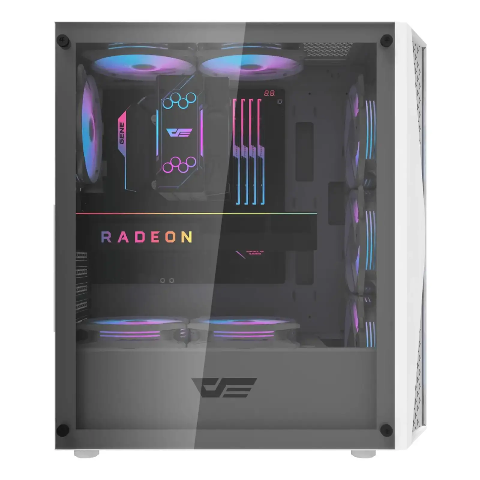 Корпус для комп'ютера DARK FLASH DK352 PLUS ATX без блока живлення, білий (DK352 PLUS WHITE) UA