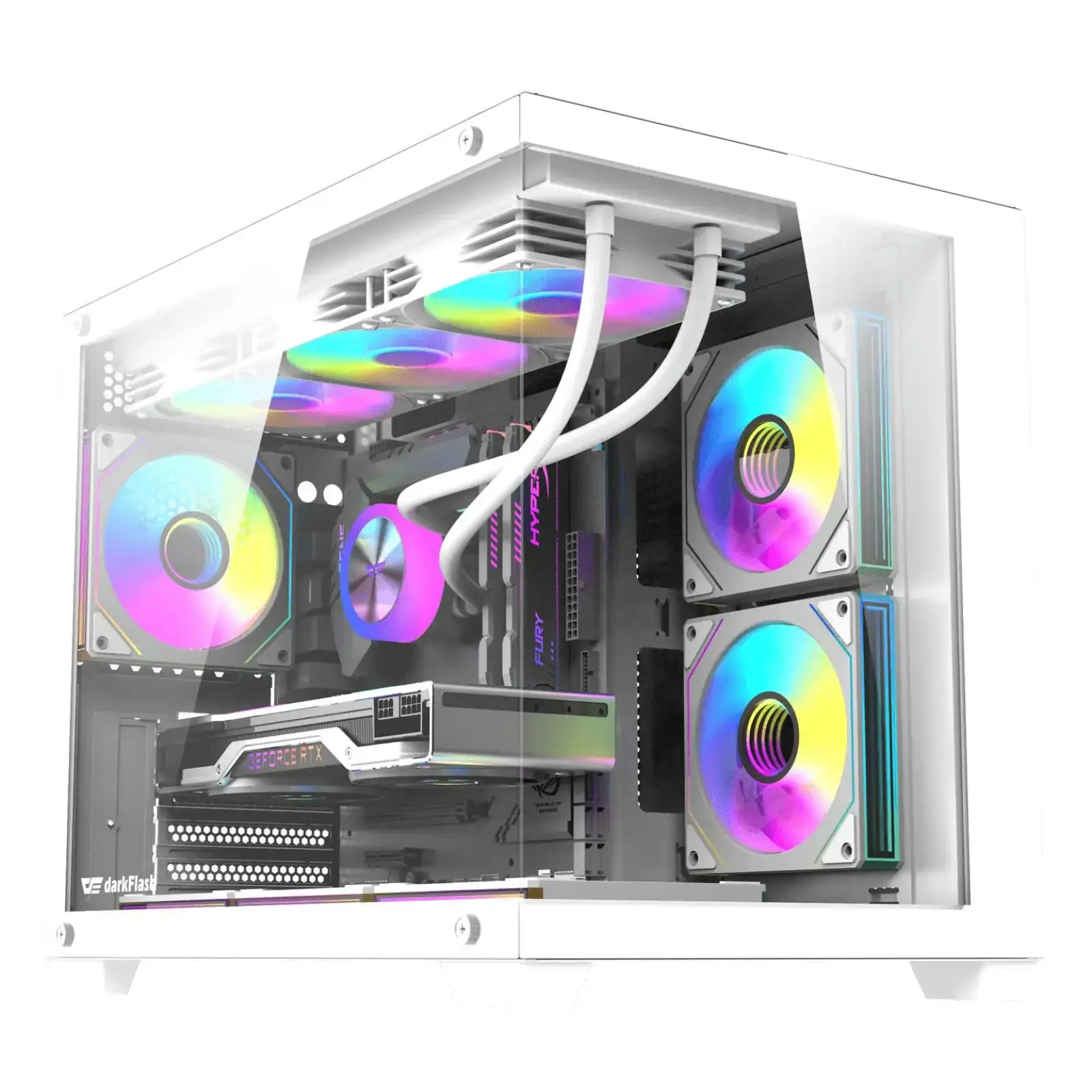 Корпус для комп'ютера DARK FLASH B275 PRO mATX без блока живлення, білий (B275 PRO WHITE) UA