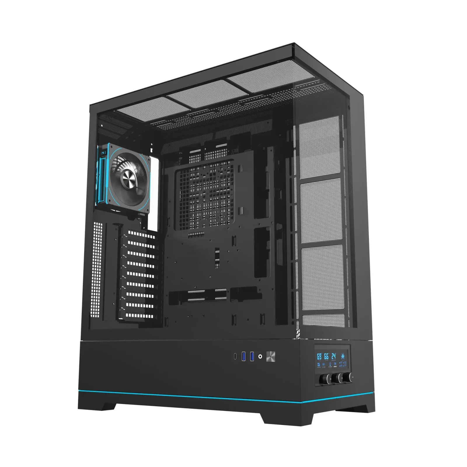 Корпус для комп'ютера DARK FLASH ATX без блока живлення DY451L PRO чорний (DY451L PRO BLACK) UA