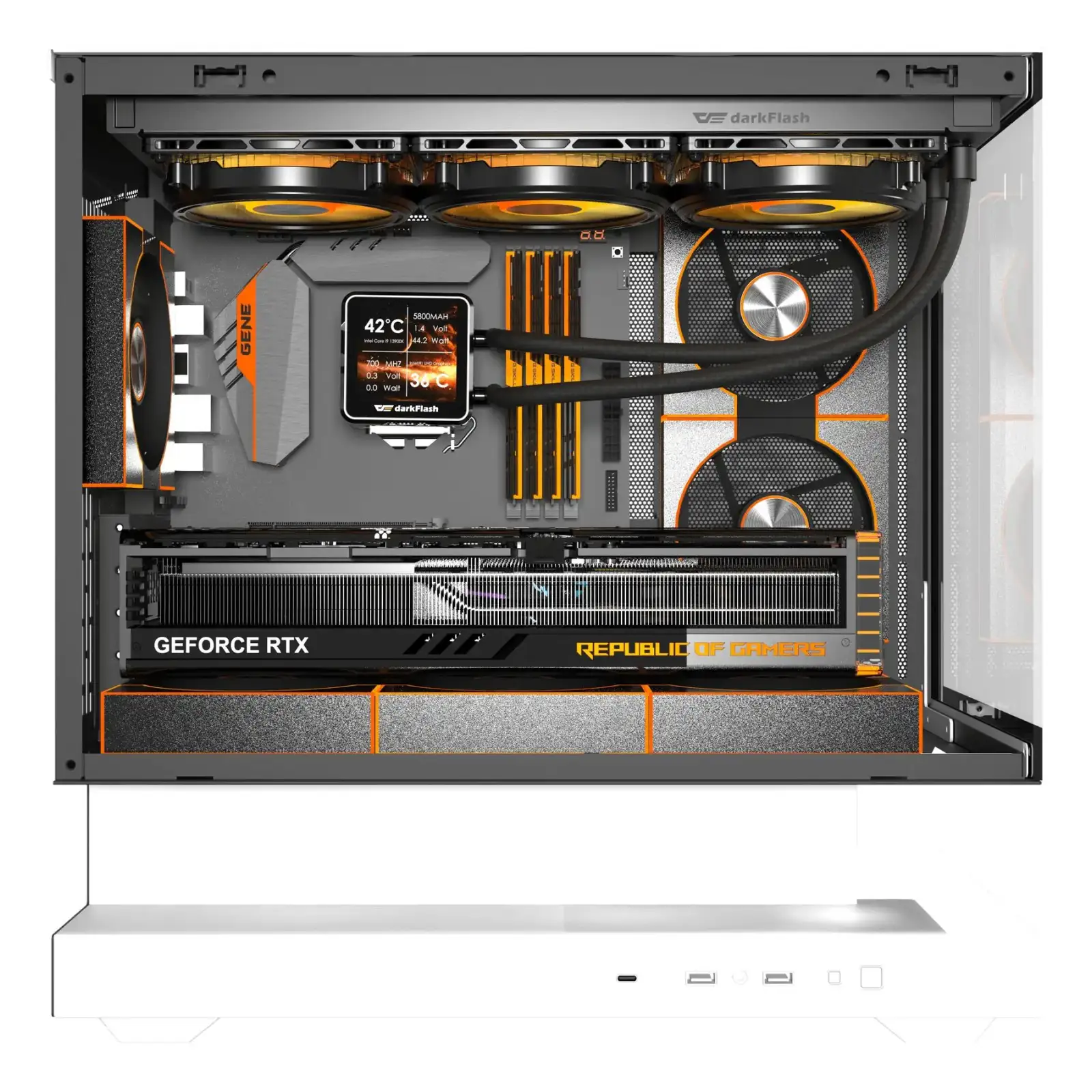 Корпус для комп'ютера DARK FLASH F1 mATX без блока живлення, білий (F1 WHITE) UA