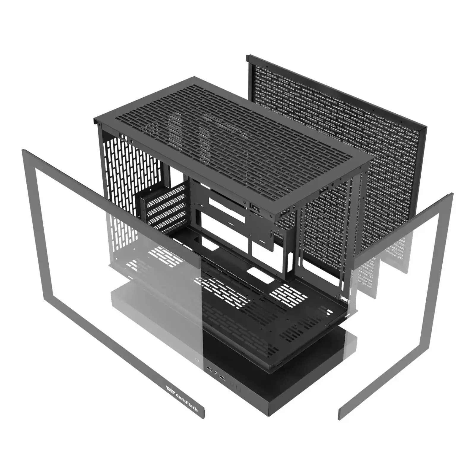 Корпус для комп'ютера MATX W/O PSU F1 BLACK DARK FLASH UA